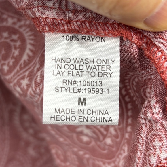 Savanna Jane Women's Long Sleeve Peasant Blouse Top Sz M Embroidered Boho Gypsy - Picture 5 of 8